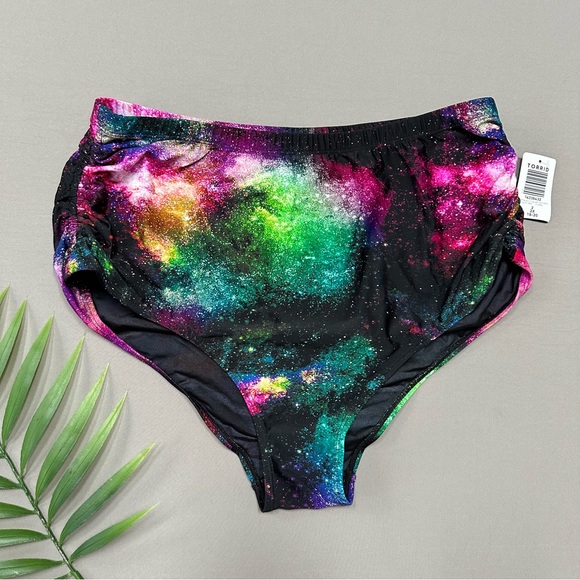 NWT! TORRID galaxy print high rise bikini bottoms, 2X. - Picture 6 of 7